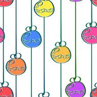 Bright seamless pattern with a garland in simple style