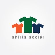 shirts social concept vector design template N3