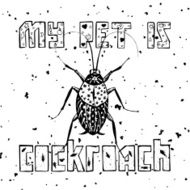 Hand drawn funny print with cockroach