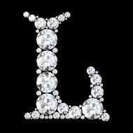 diamond letters with gemstones N41