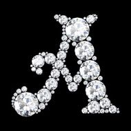 diamond letters with gemstones N45