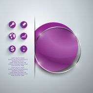 Abstract vector purple banners set