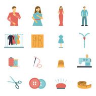 Fashion designer tools icon set N2