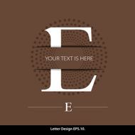 Letter E vector alphabet inserted into the paper cut