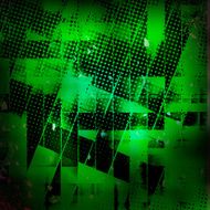 halftone green and dark grunge background