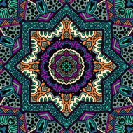 Abstract Tribal vintage ethnic seamless pattern ornamental N18