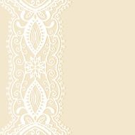 Wedding invitation greeting card design with ethnic lace ornament N2