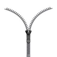 Metal realistic zipper template vector