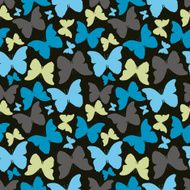 Seamless pattern with decorative colorful butterflies N10