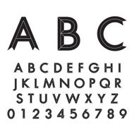 alphabetic fonts and numbers N15
