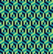 Isometric 3d hexagon seamless pattern background