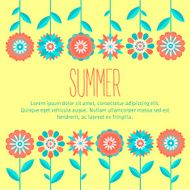 Greeting Card with the different flowers N2