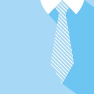 tie and blue shirt