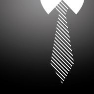 tie and black shirt