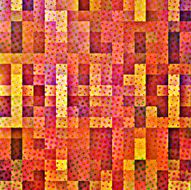 colorful halftone pink mosaic background