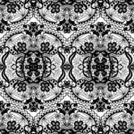 Lace seamless pattern with flowers N81