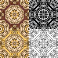 Set of squared backgrounds - ornamental seamless pattern N2