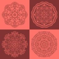 Round oriental ornaments