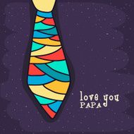 Colorful necktie for Happy Father&#039;s Day celebration