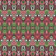 Vector Seamless Abstract Tribal Pattern N58