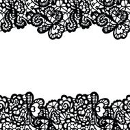 Seamless lace border Invitation card N4