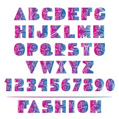 Elegant Floral Ornate Fashion Alphabet N2
