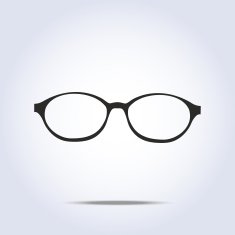 Glasses icon on gray background