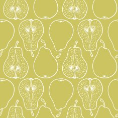 Pattern with ripe pears N5