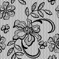 Old lace background ornamental flowers Vector texture