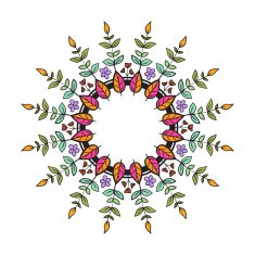 Tribal floral wreath N2