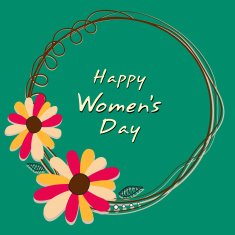 Beautiful frame for International Women's Day celebration