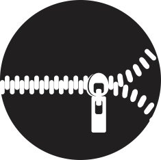 zippers icons over white background vector illustration