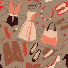 Retro Fashion Seamless pattern N3