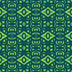 Pattern with bold ethnic stylized ornaments