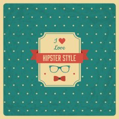 Vintage Background with Hipster Label