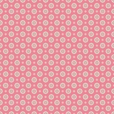 Floral vector seamless pattern with dots (tiling)