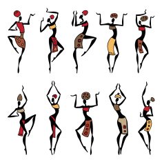 Dancing woman in ethnic style N3