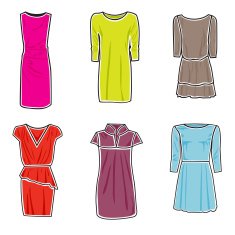 Dresses icon set