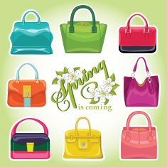 Coloured fashion womens handbags Spring is comming