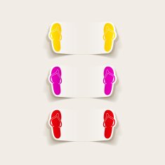 realistic design element slippers