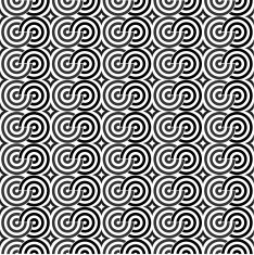 Black and White Circle Seamless Pattern Background N3