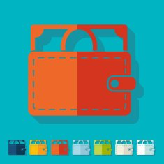 Flat design purse N6