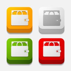 square button purse N3