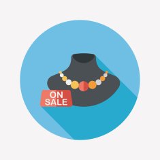 shopping sale Jewelry flat icon with long shadow eps10 N4