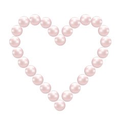 Pearl heart with bow N3