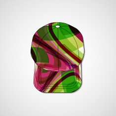 Abstract illustration on peaked cap N47