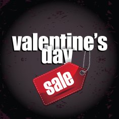 Valentine&rsquo;s Day sale tag design