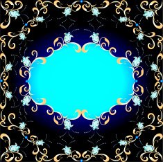 background ornament of precious stones and gold