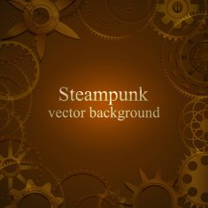 retro background with gears Steampunk
