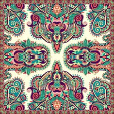 Traditional ornamental floral paisley bandanna N585